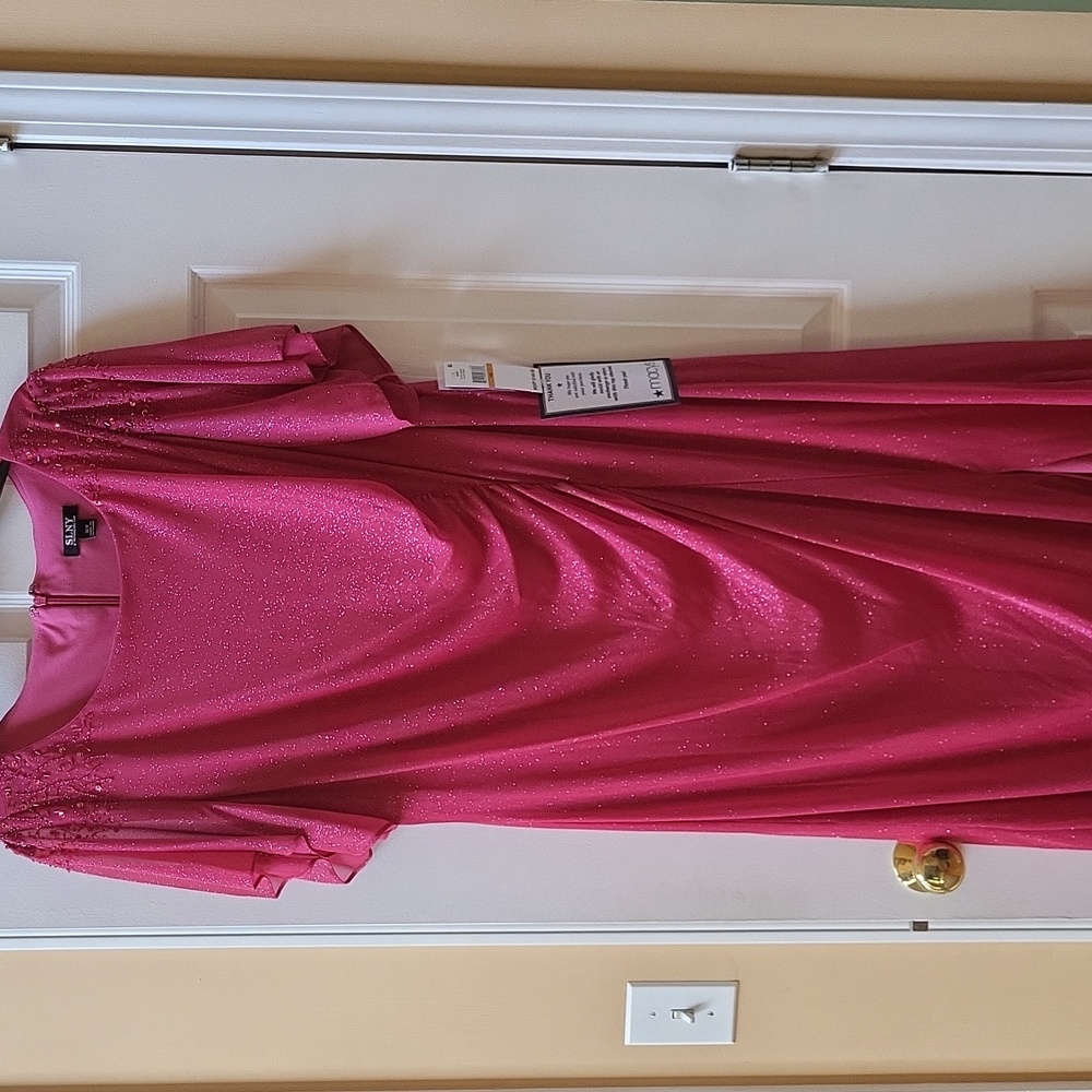 Special Occasion Evening Women's Rose Dress Gown Size 16W SLNY SL Fashions NWT